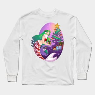 Mermaid Christmas Long Sleeve T-Shirt